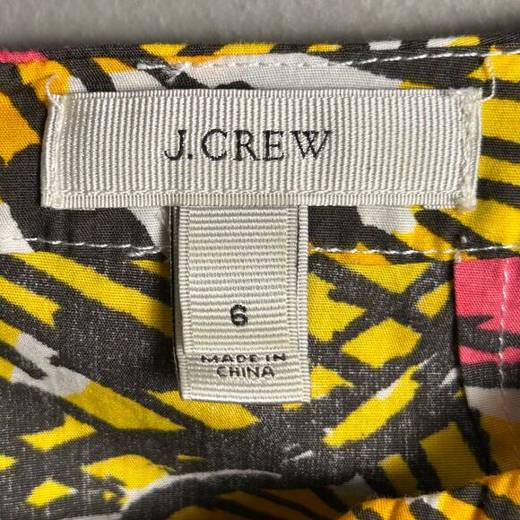 J Crew Tunic Dress Size  6 Pink Ratti Electric Kiwi Cotton Beach Coastal - Picture 9 of 10